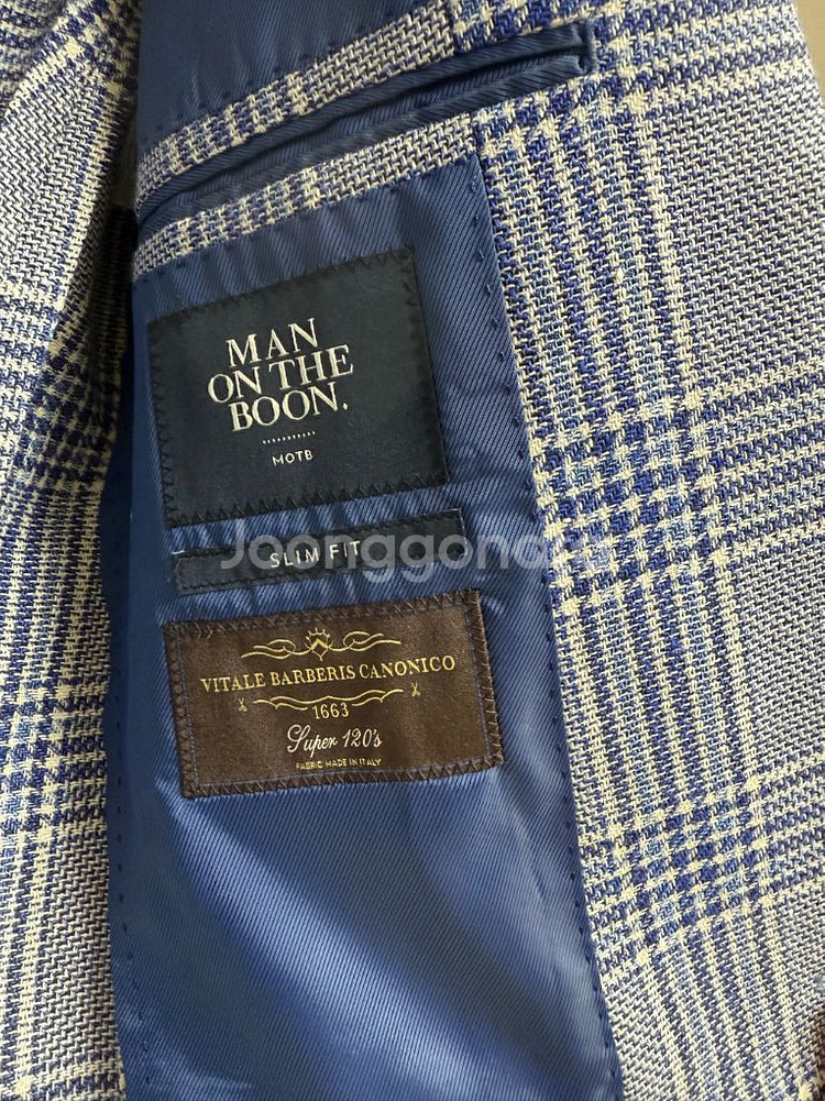 맨온더분 비탈레 카노니코 체크 자켓 46슬림(95)--1