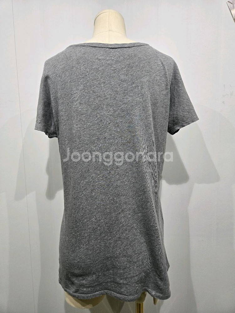 쟈딕앤볼테르 회색 컷아웃 반팔 티셔츠--1