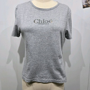 끌로에 컬렉션 그레이 반팔 티셔츠