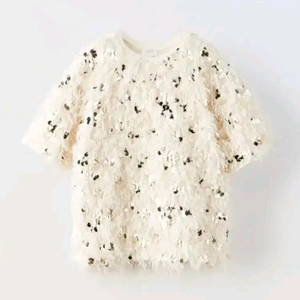 자라키즈 시퀸프린지 티셔츠 새상품