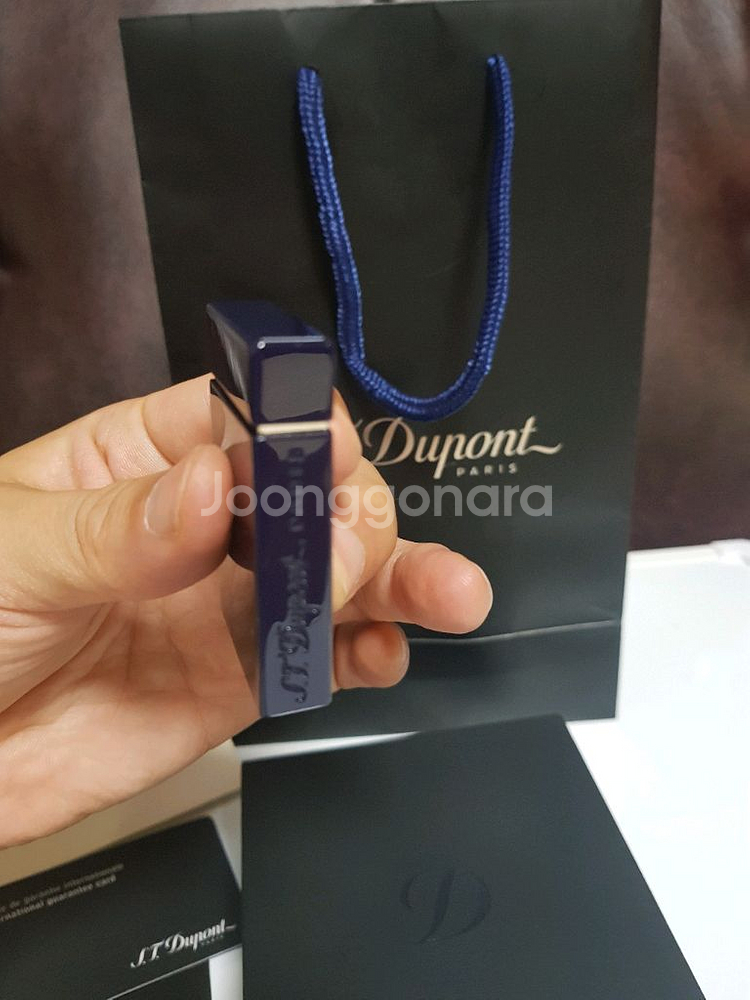 새상품 듀퐁라이터 라인8 신형 ca25104 블루 래커--5