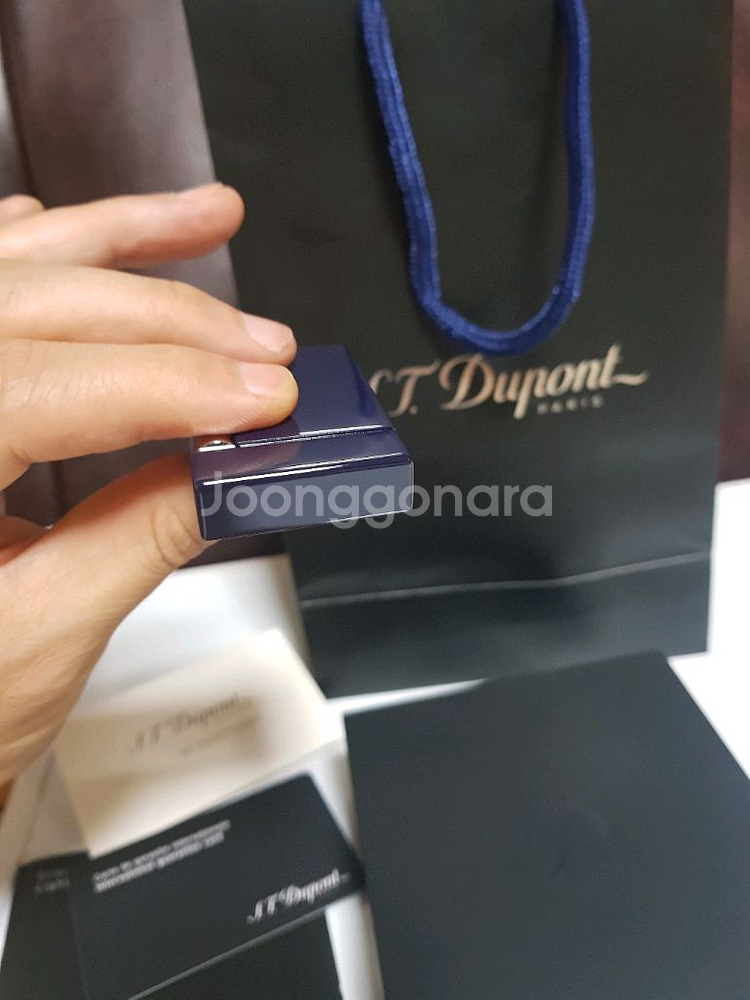 새상품 듀퐁라이터 라인8 신형 ca25104 블루 래커--6