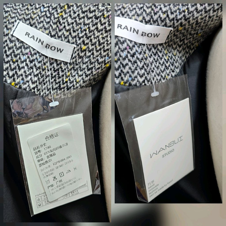 (새상품) 헤링본 큐빅 자켓--9