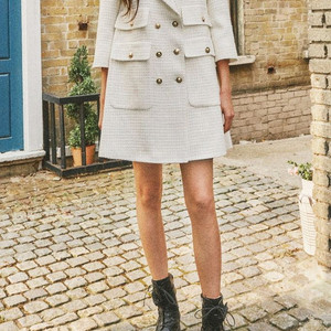 럭키슈에뜨 트위드 세일러 코트