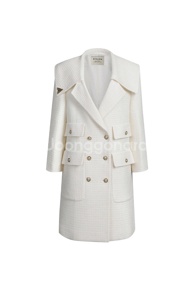 럭키슈에뜨 트위드 세일러 코트--1