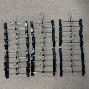 실리콘 집게 플라스틱 바지걸이 하의걸이 블랙 200개