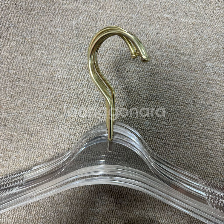 아크릴 투명 논슬립 미끄럼방지 매장 상의 옷걸이 10개--4