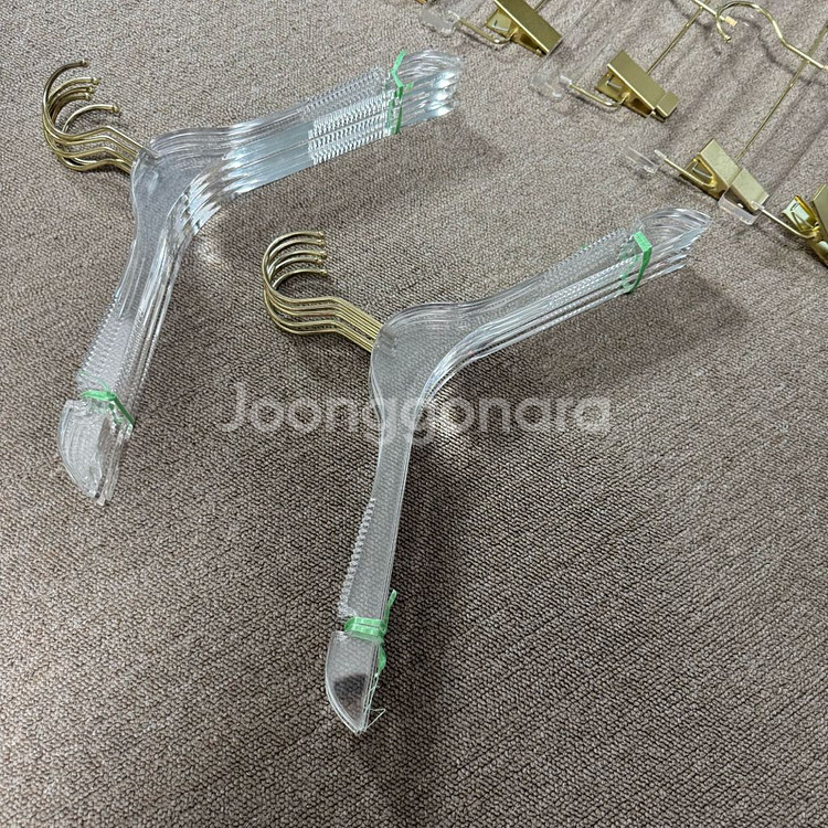 아크릴 투명 논슬립 미끄럼방지 매장 상의 옷걸이 10개--3