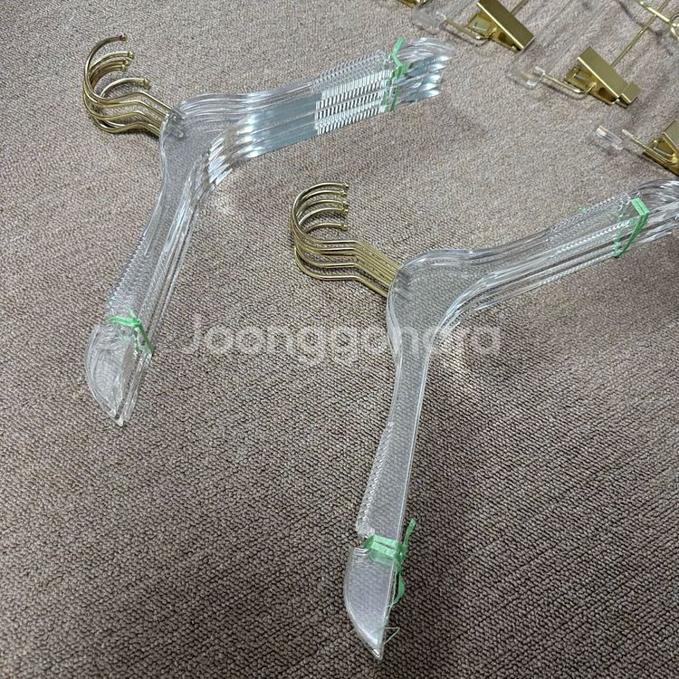 아크릴 투명 논슬립 미끄럼방지 매장 상의 옷걸이 10개--7