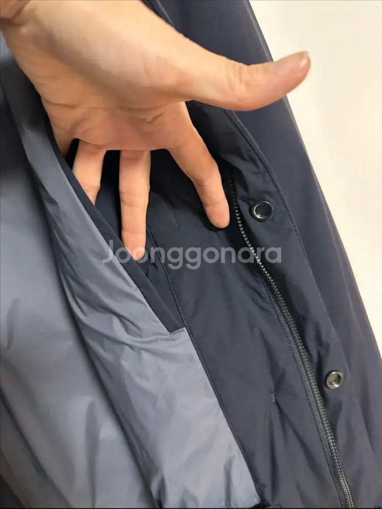 빈폴 구스다운 코트패딩 네이비L--3