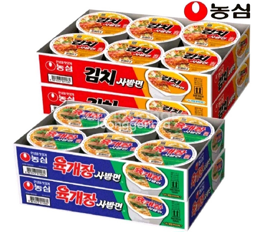 농심 컵라면 24개 육개장/김치사발면--0