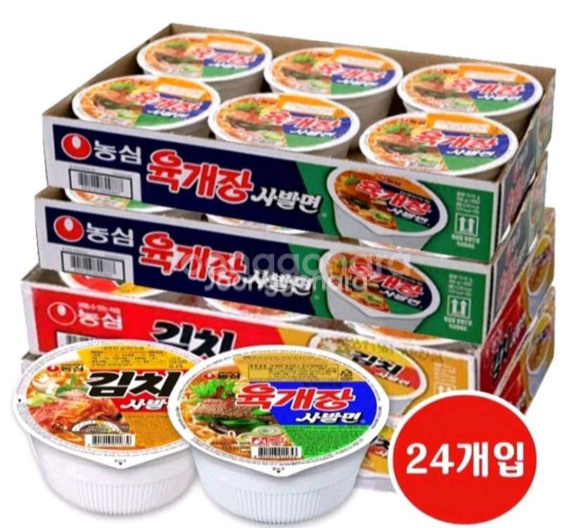 농심 컵라면 24개 육개장/김치사발면--1