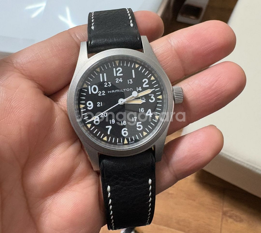 해밀턴 카키필드 메카니컬 전용 맞춤 가죽 밴드--0