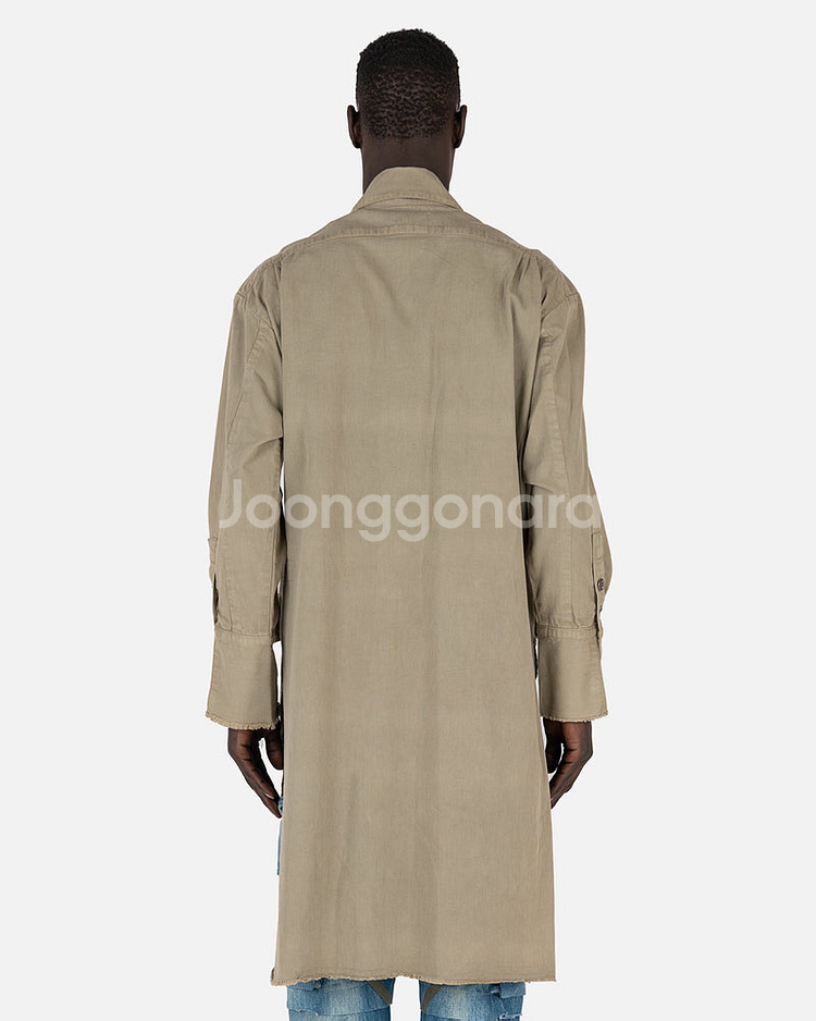 그렉로렌 twill long boxy 빈티지 코트--1