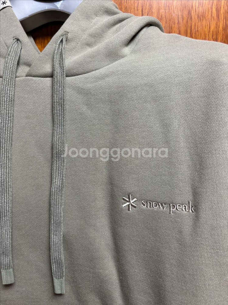 스노우피크 후드티 올리브컬러 100 L 사이즈--2