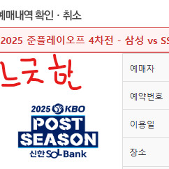 2025 준플레이오프4차전 삼성대SSG 통로4연석
