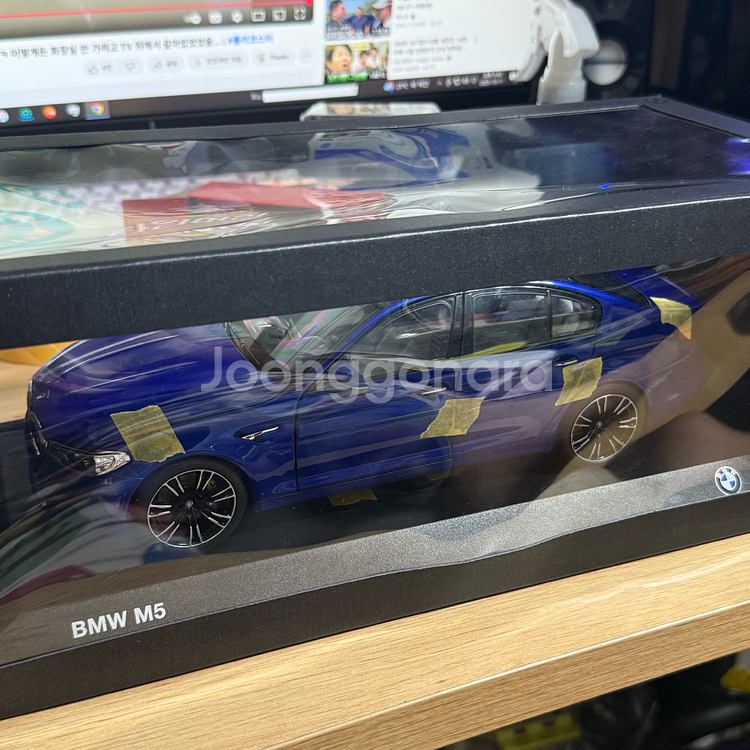 1:18 노레브 bmw f90 m5 블루 다이캐스트--4