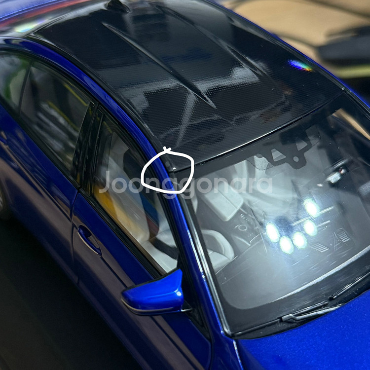1:18 노레브 bmw f90 m5 블루 다이캐스트--3