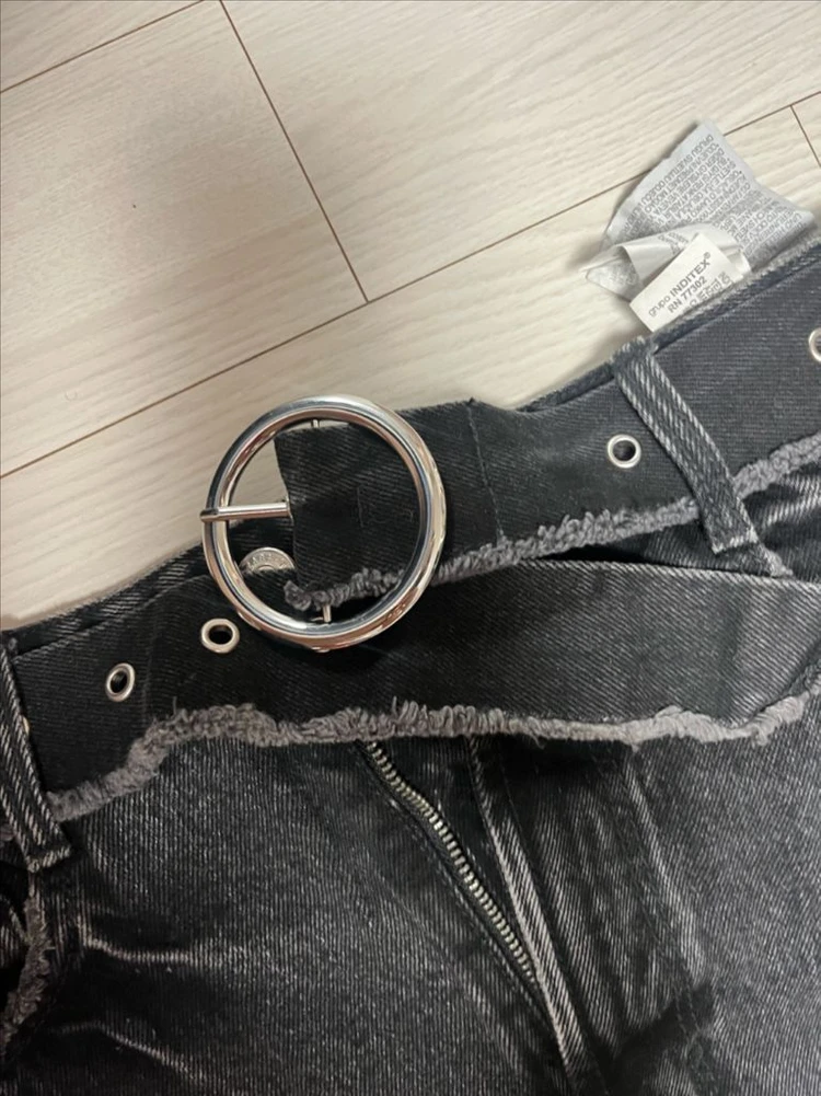 자라 흑청 롱스커트 xs 새제품,자라 디트로이드 데님스 이미지