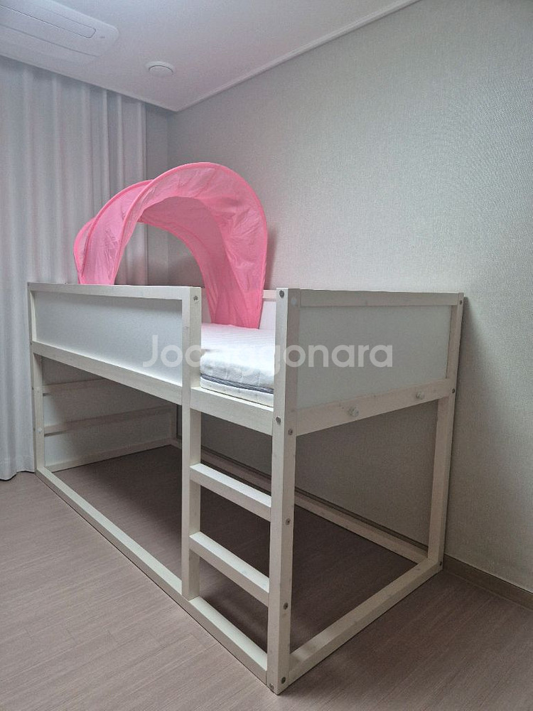 레이디가구 벙커 2층침대 (분해완료,매트리스,캐노피)--0