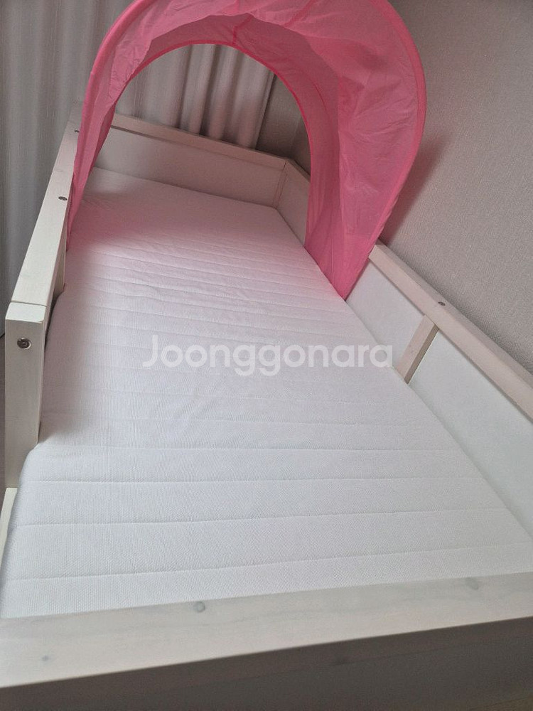 레이디가구 벙커 2층침대 (분해완료,매트리스,캐노피)--1