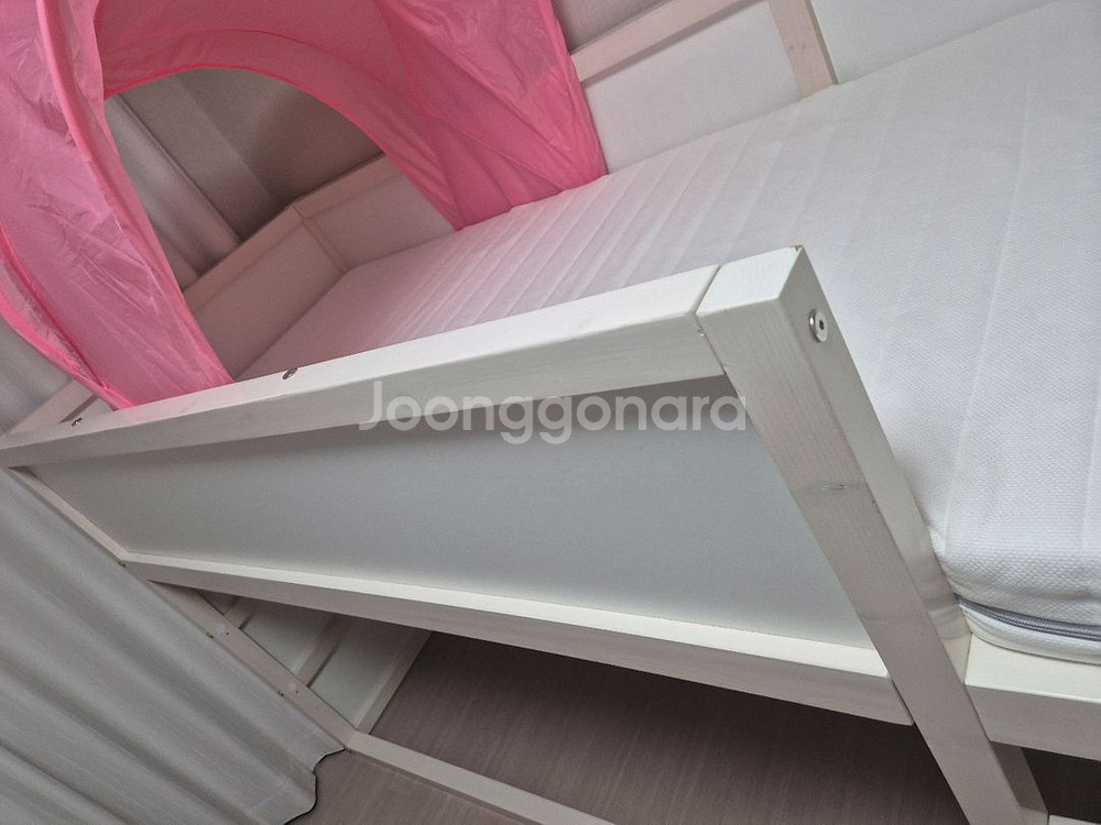 레이디가구 벙커 2층침대 (분해완료,매트리스,캐노피)--5