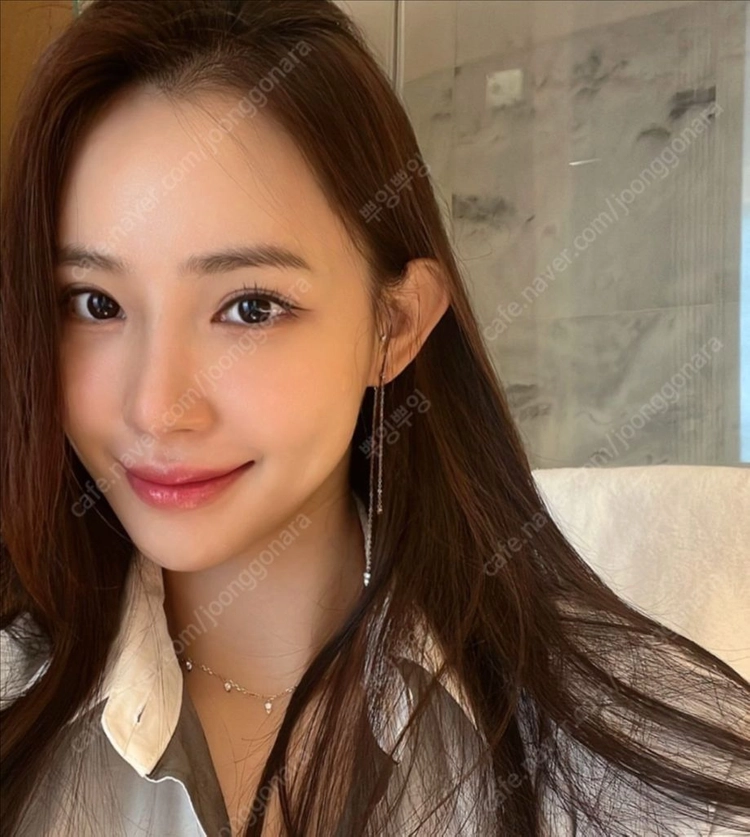 벨르리아 드롭 이어링 로즈골드 이미지