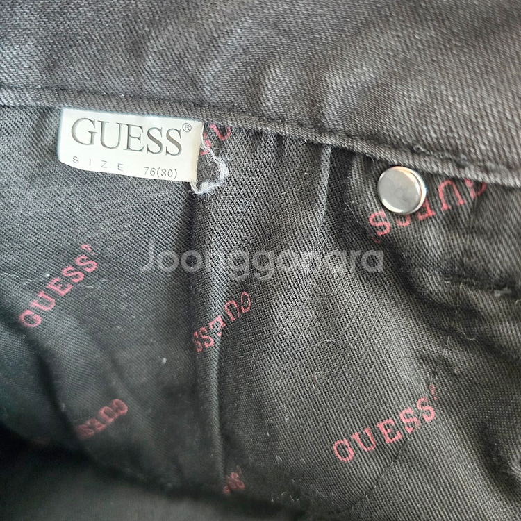 게스 청바지 흑청 스판 데님 사이즈29 R2423--4