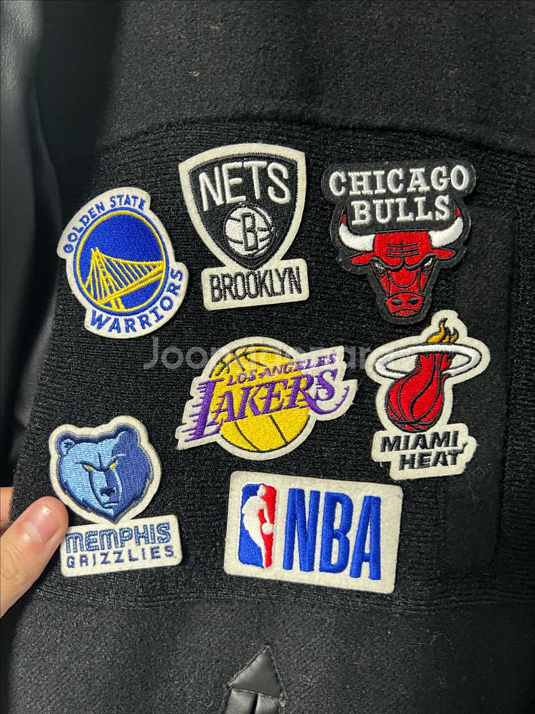 NBA 야구 점퍼 바시티 31개 자수 와펜 포함 XL--2