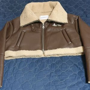 여성 크롭 무스탕 브라운 (S)