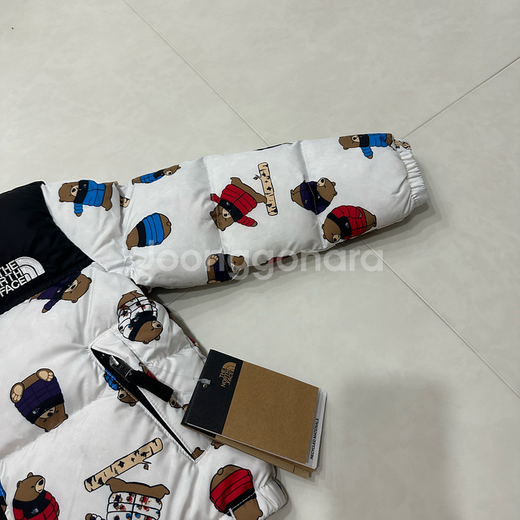 노스페이스 키즈 곰돌이 패딩 110 새상품--2