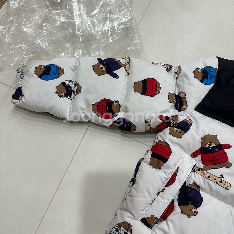 노스페이스 키즈 곰돌이 패딩 110 새상품--1