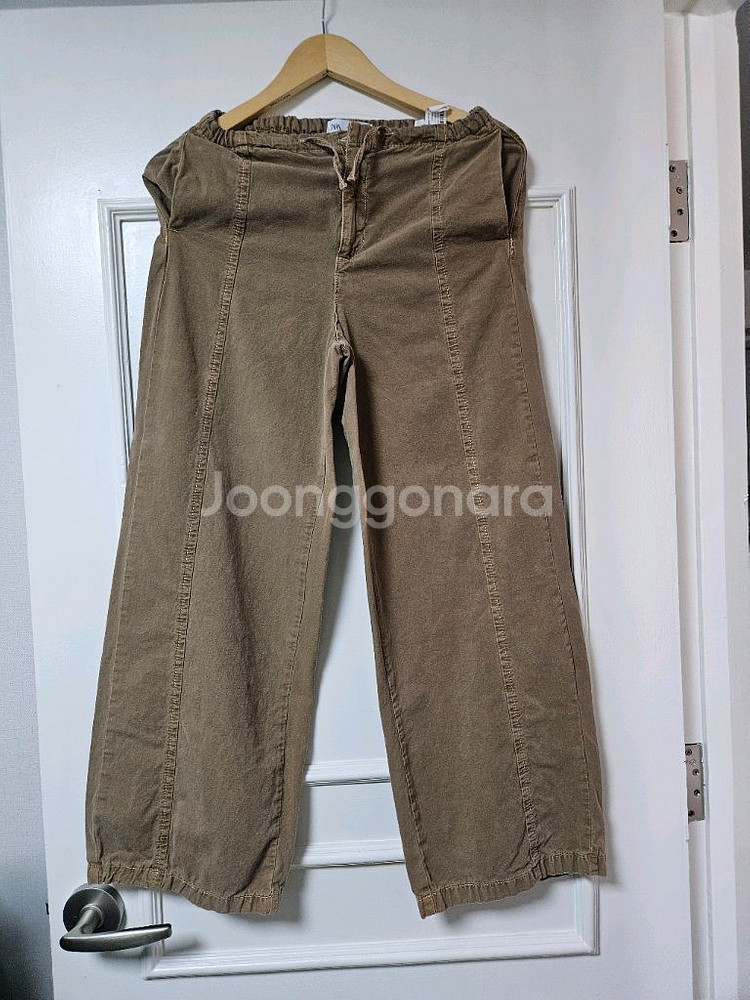 자라 ZARA 갈색 와이드 팬츠 바지--0