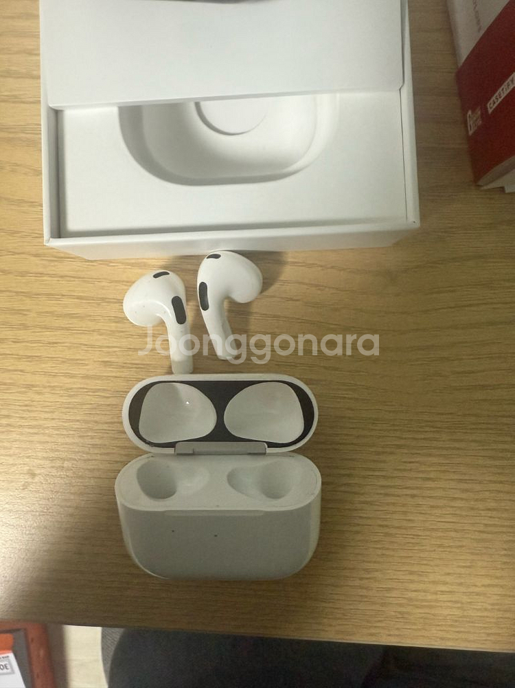 에어팟 3 풀박스 + 케이스티파이 케이스 S급--4