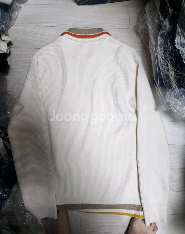 시스템옴므 정품 카라 아이보리 긴팔 100사이즈--3