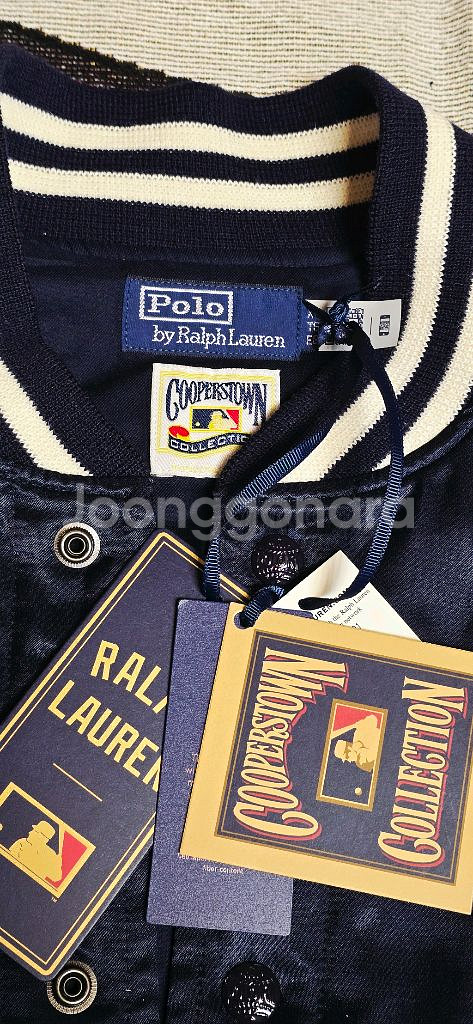 폴로랄프로렌 뉴욕양키스 새틴자켓.폴로 브로치--3