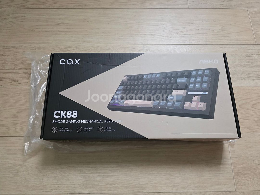 콕스 CK88 블랙로얄 기계식 키보드 풀박스 팝니다--1