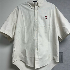 [xxs] 아미 스몰로고 코튼 옥스포드 박스핏 셔츠