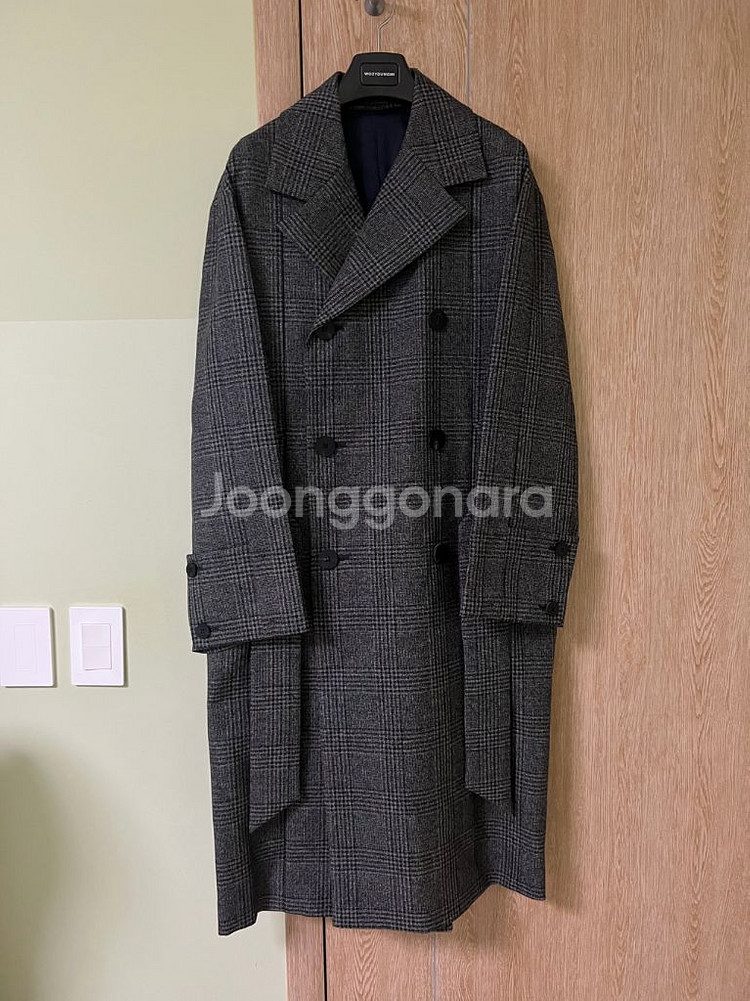 우영미 21,22,23fw 메인 체크 코트 44사이즈--1