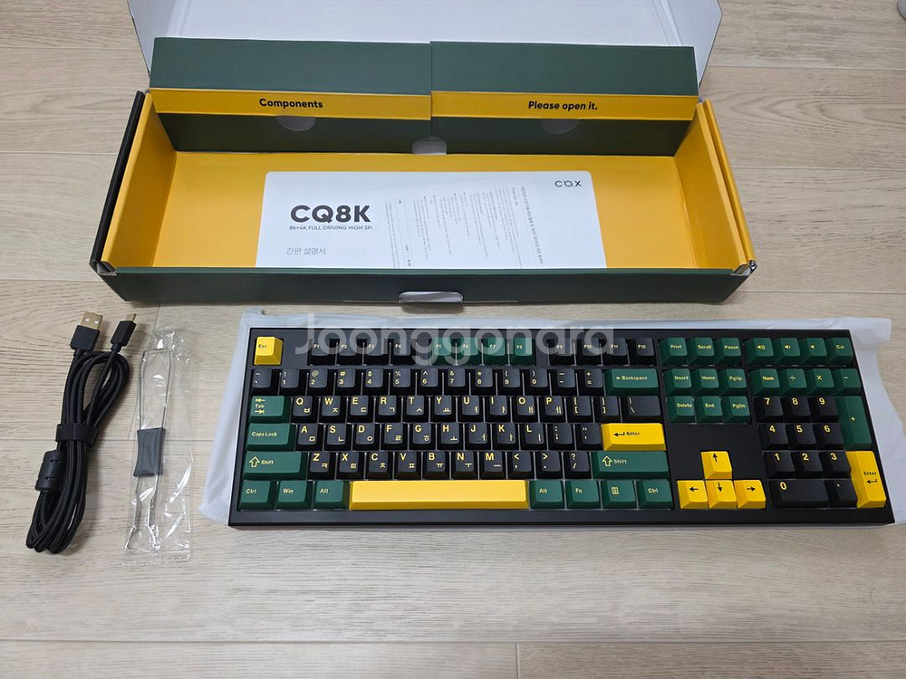 콕스 CQ8K108 풀배열 기계식 키보드 풀박스 팝니다--0