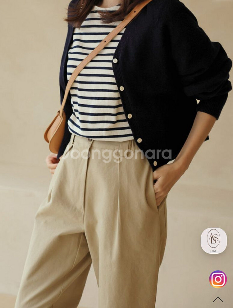 (새상품)어바웃썸 코튼 팬츠 S 베니토 보웬 여성옷--0