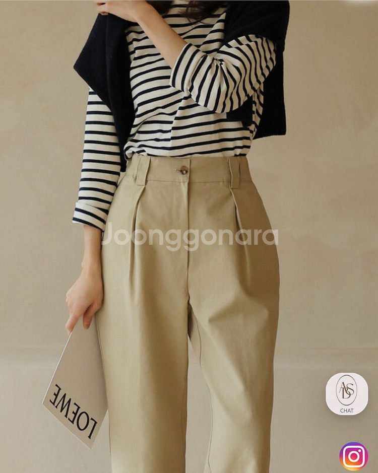 (새상품)어바웃썸 코튼 팬츠 S 베니토 보웬 여성옷--2