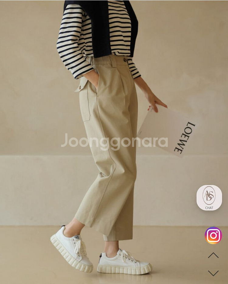 (새상품)어바웃썸 코튼 팬츠 S 베니토 보웬 여성옷--5