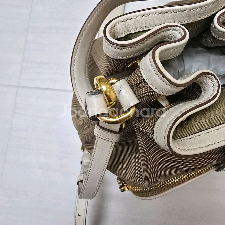 프라다 자카드 라지 버킷백 1BH097 정품--8