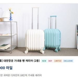 대한항공 기내용 빵 캐리어 마카롱 블루