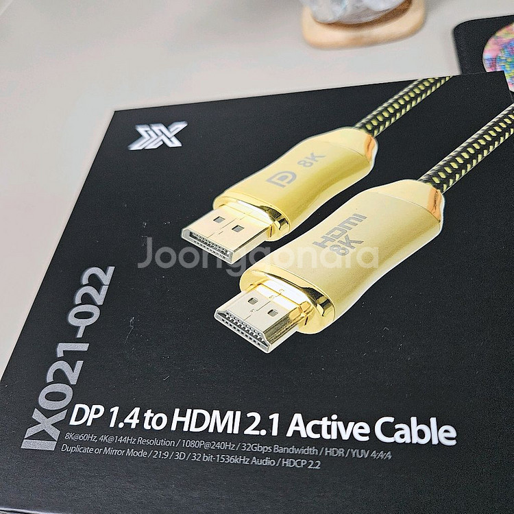 DP1.4 TO HDMI2.1 CABLE 판매합니다.--6