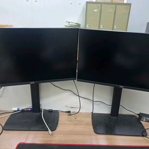 AOC Q24V QHD 24인치 모니터 2대+스탠드