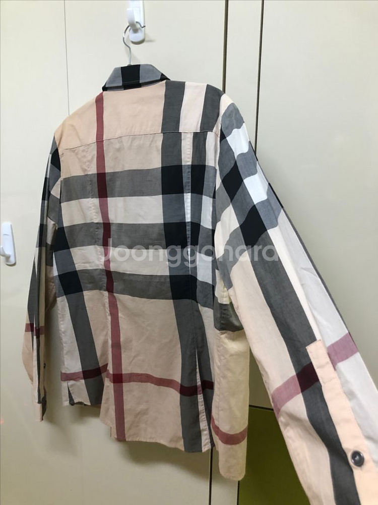 버버리 브릿 베이지 노바체크 여성 긴팔셔츠 XL--5