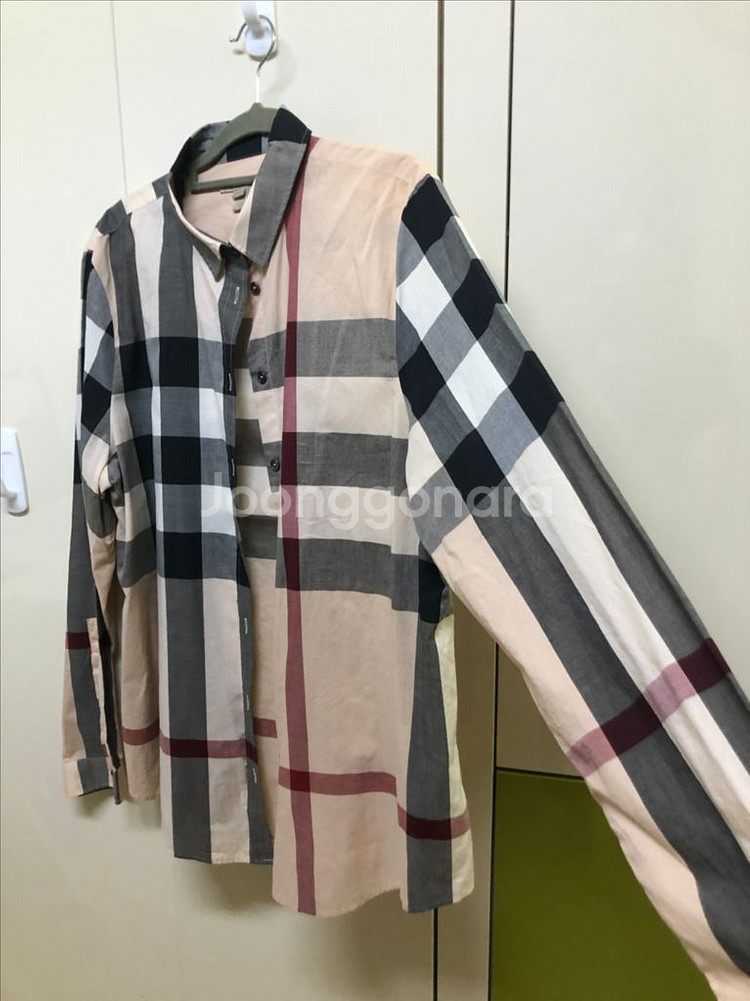 버버리 브릿 베이지 노바체크 여성 긴팔셔츠 XL--3