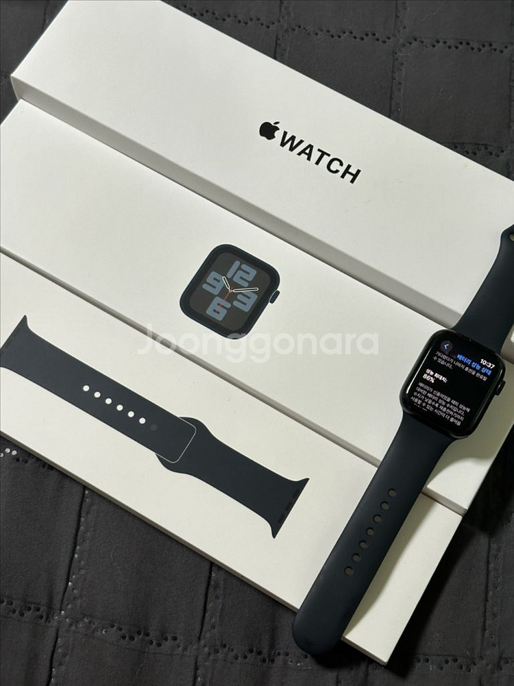 (풀박스)애플워치se 44mm 미트나이트 세트 GPS--0